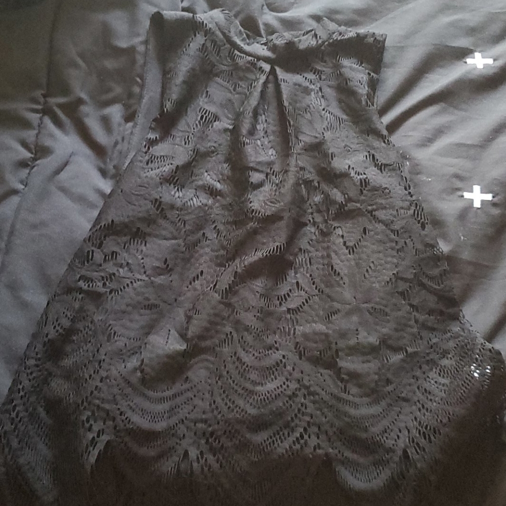Black blouse.